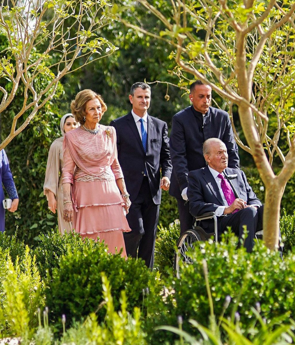 El rey emérito y doña Sofía, en la boda de Hussein de Jordania