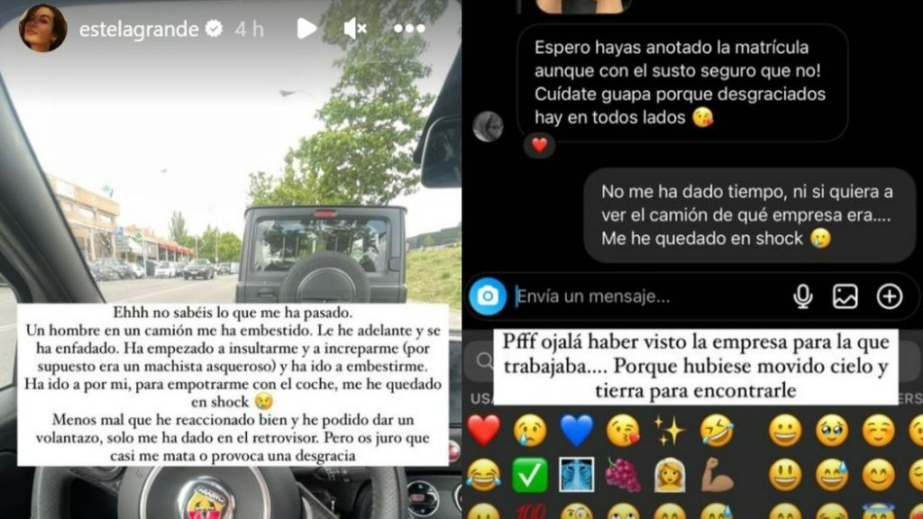 Estela Grande, conmocionada tras un accidente en carretera