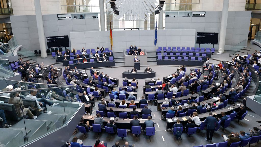 Vista general del Bundestag o parlamento alemán