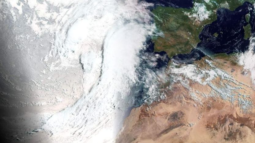 Imagen satelital borrasca Óscar