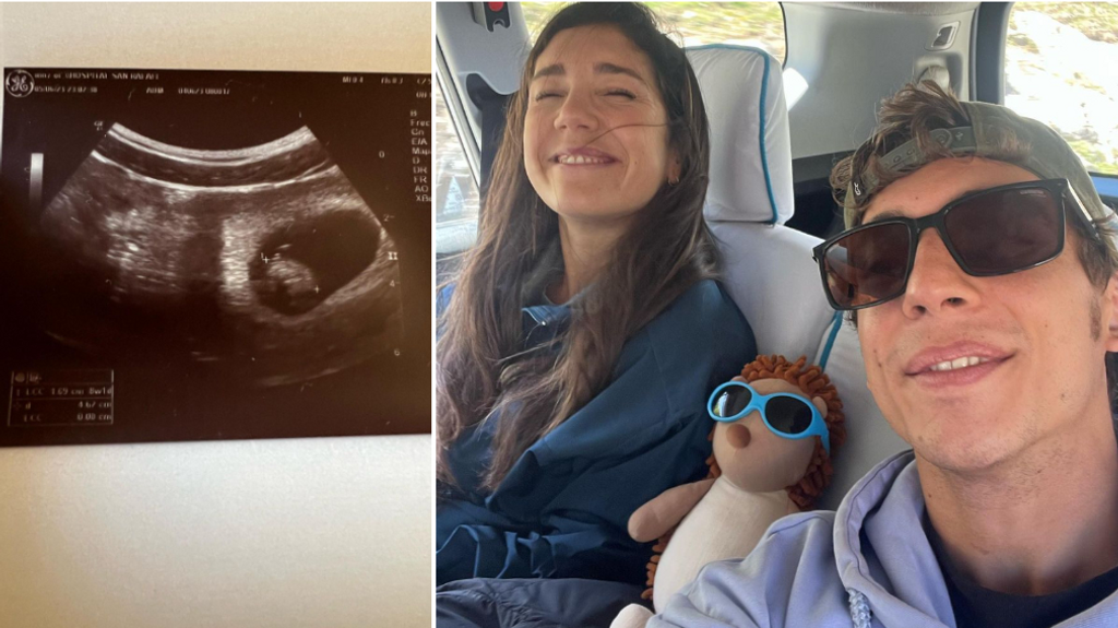 Las seis fotos con las que Miguel Herrán ha anunciado que va a ser padre (ecografía incluida)