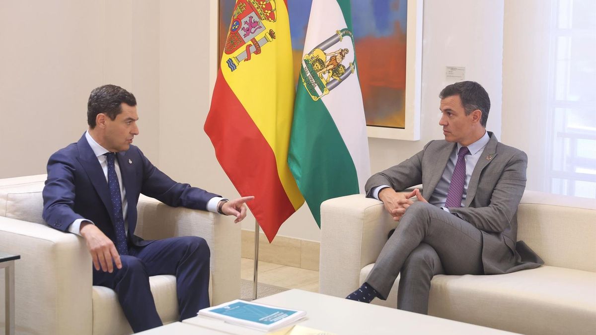 El presidente del Gobierno, Pedro Sánchez, y el presidente de la Junta de Andalucía, Juanma Moreno. El presidente del Gobierno, Pedro Sánchez, y el presidente de la Junta de Andalucía, Juanma Moreno.