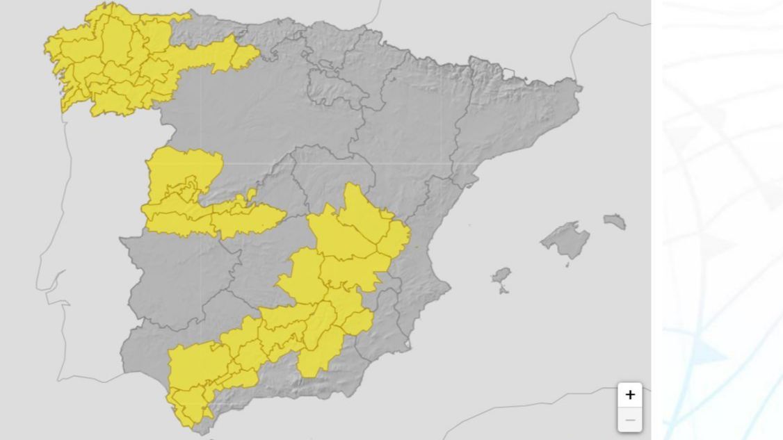 Avisos por lluvias y tormentas jueves 8 junio