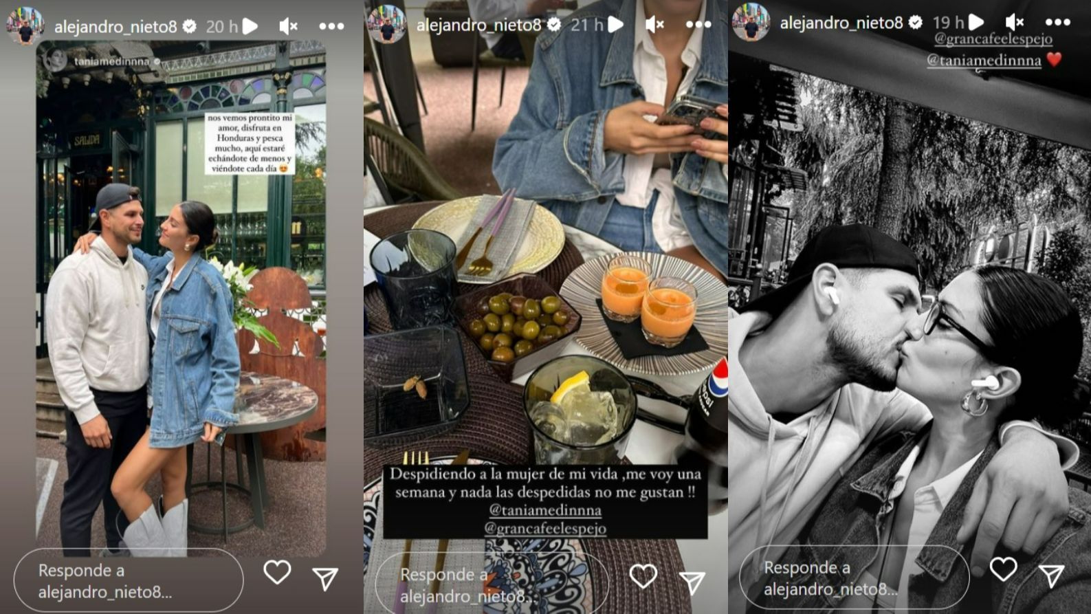 La despedida de Alejandro Nieto y Tania Medina antes de la marcha de ganador de 'Supervivientes 2022' a Honduras