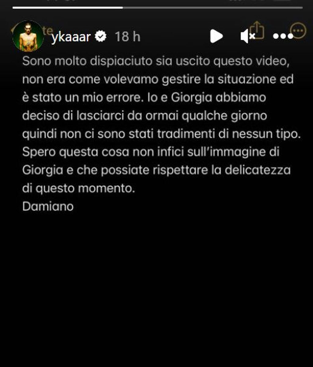 El comunicado de Damiano David