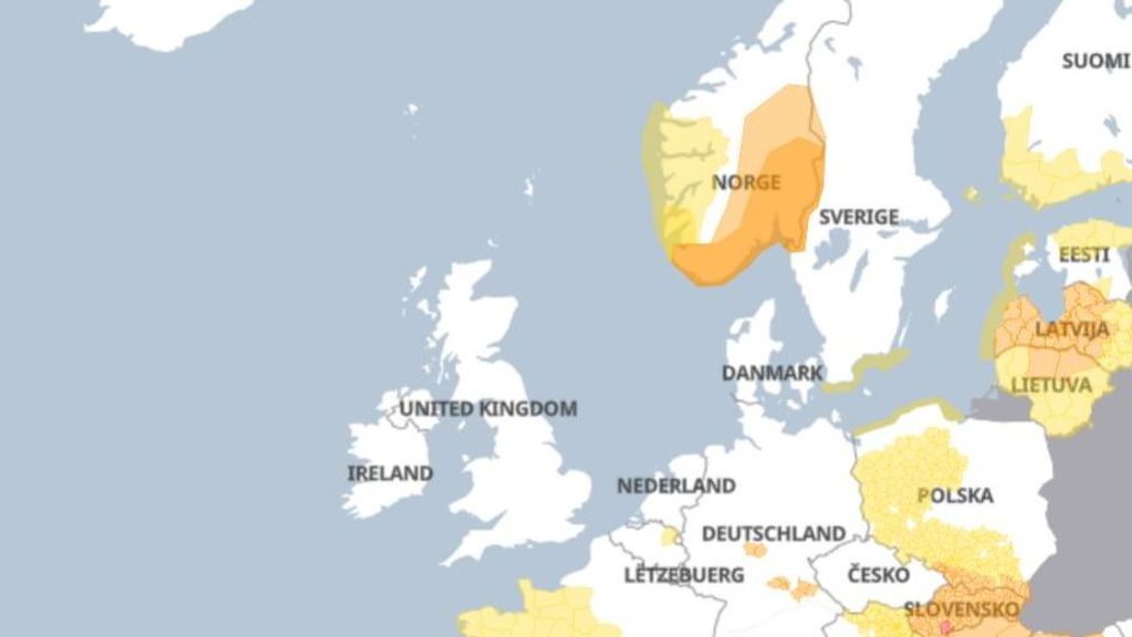 Nivel de riesgo de incendios en Europa en tiempo real