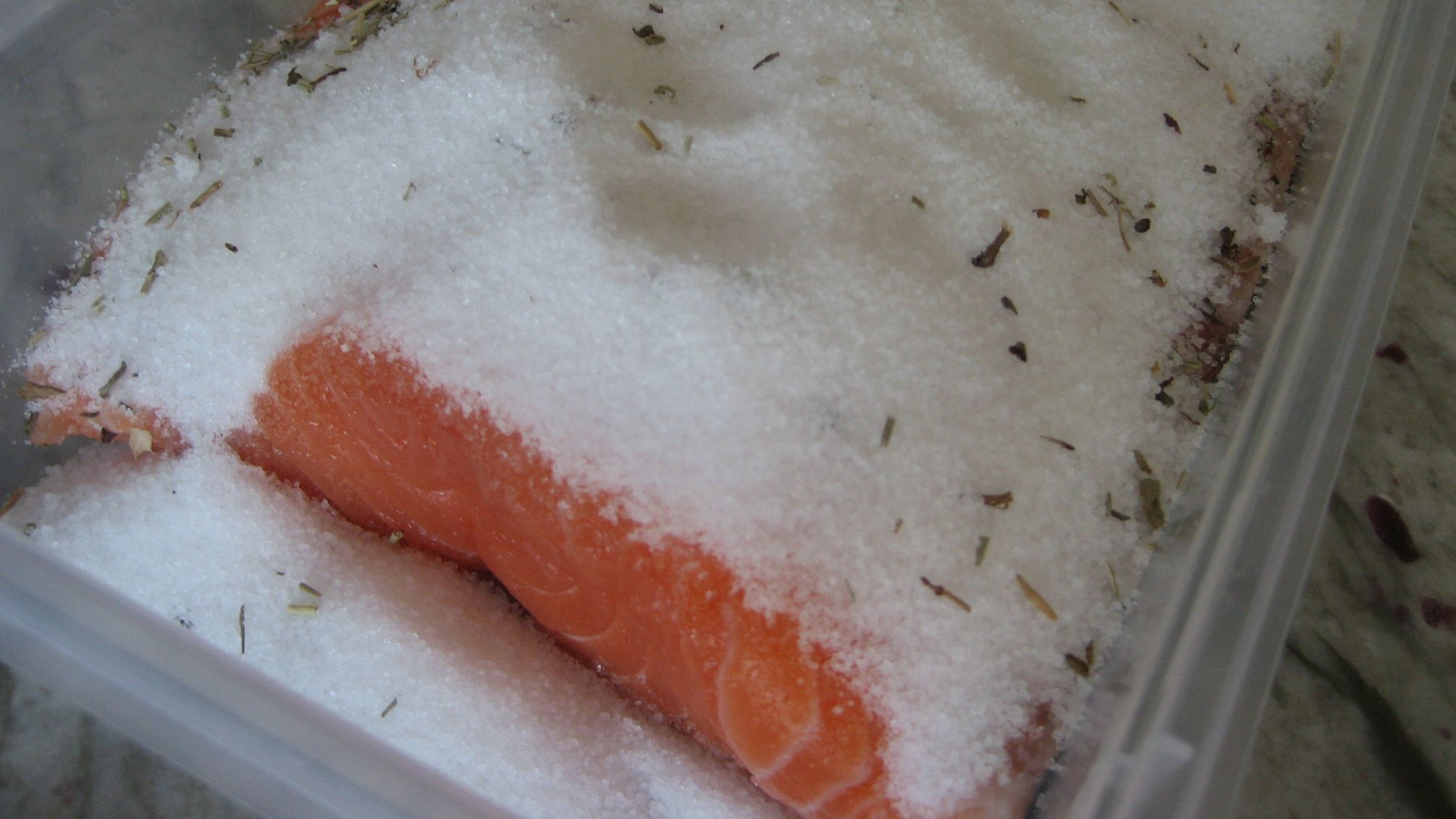 salmon marinado sal