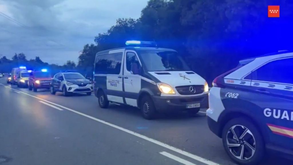 La Guardia Civil herida en el accidente de Villalba se encuentra grave, pero fuera de peligro