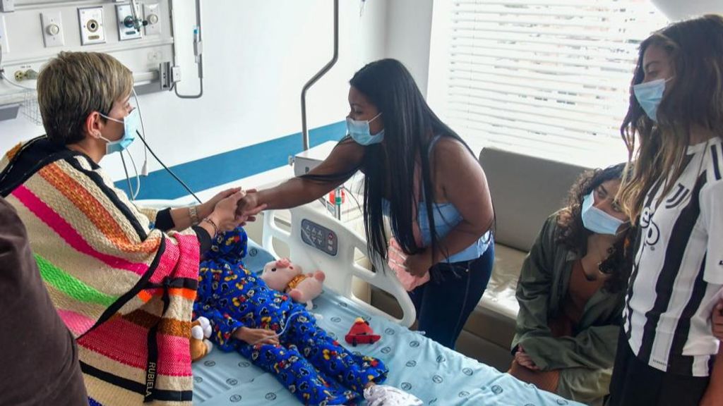 Los niños rescatados en la selva de Colombia, en el Hospital Central de Bogotá