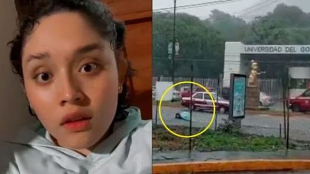 Se hace viral al salir con un paraguas a la calle y ser arrastrada por la tormenta