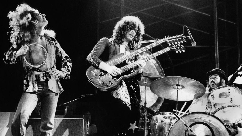 Plant, Page y Bonham en pleno trance.