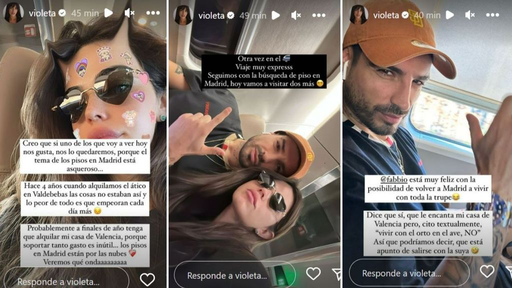 Violeta Mangriñán y Fabio Colloricchio han viajado a Madrid para ver dos nuevos pisos