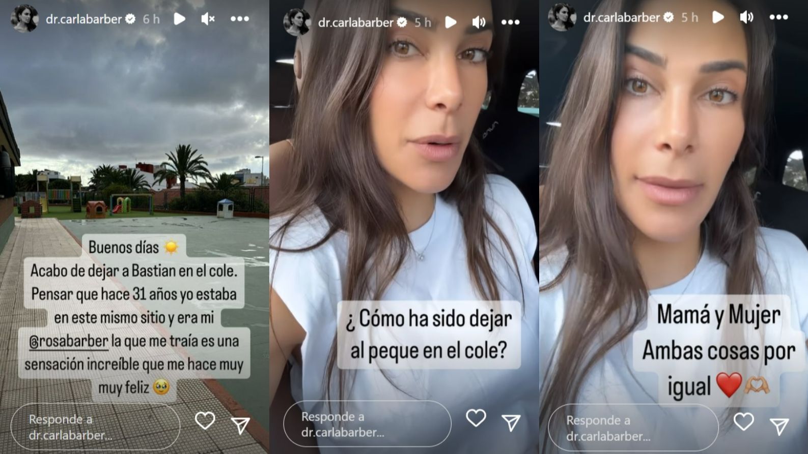 Carla Barber habla de su experiencia dejando a su hijo en el colegio por primera vez