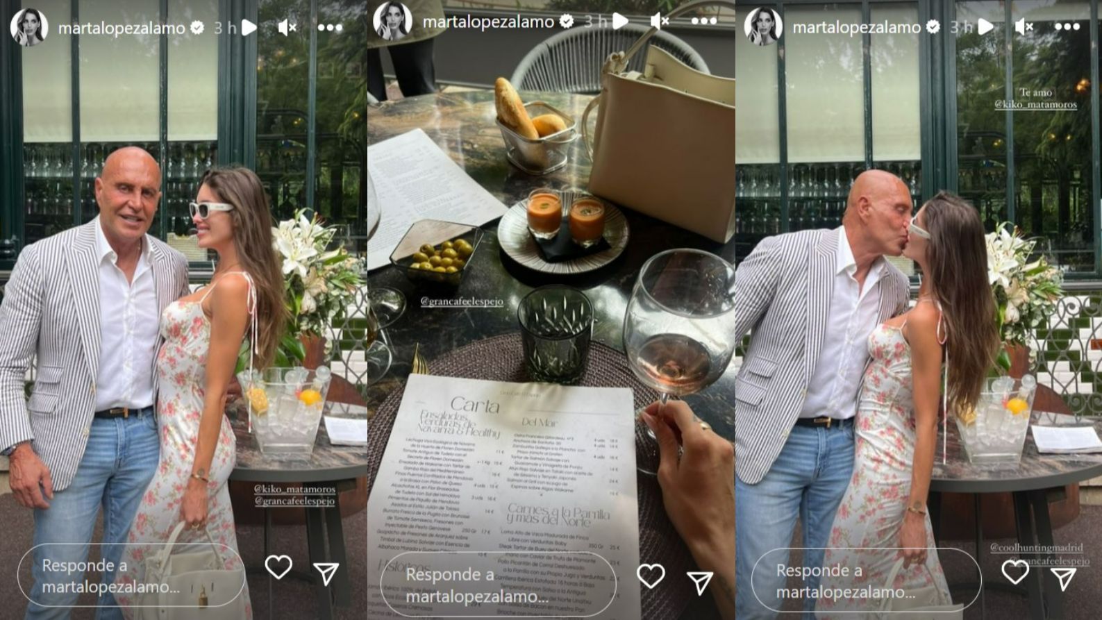 Marta López Álamo y Kiko Matamoros ya están en Madrid