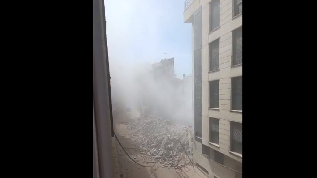 Así ha sido el derrumbe del edificio de Teruel