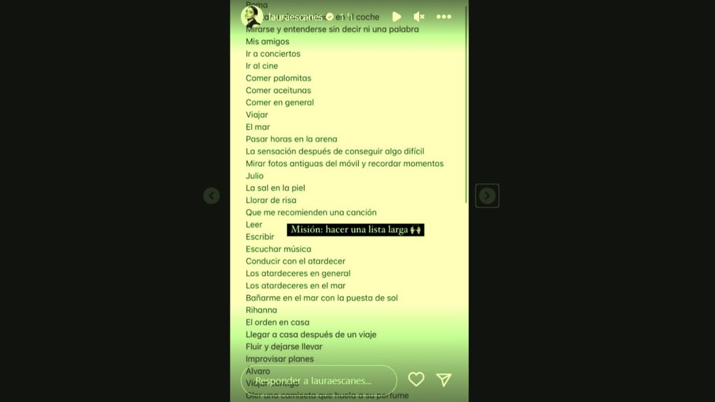 Lista de cosas que hacen feliz a Laura Escanes