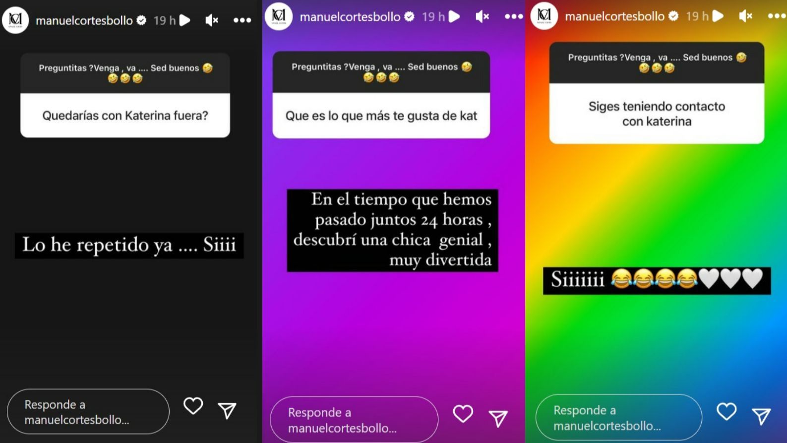 Manuel revela que sigue en contacto con Katerina