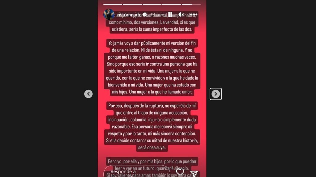 El mensaje de Risto Mejide sobre su ruptura con Natalia Almarcha