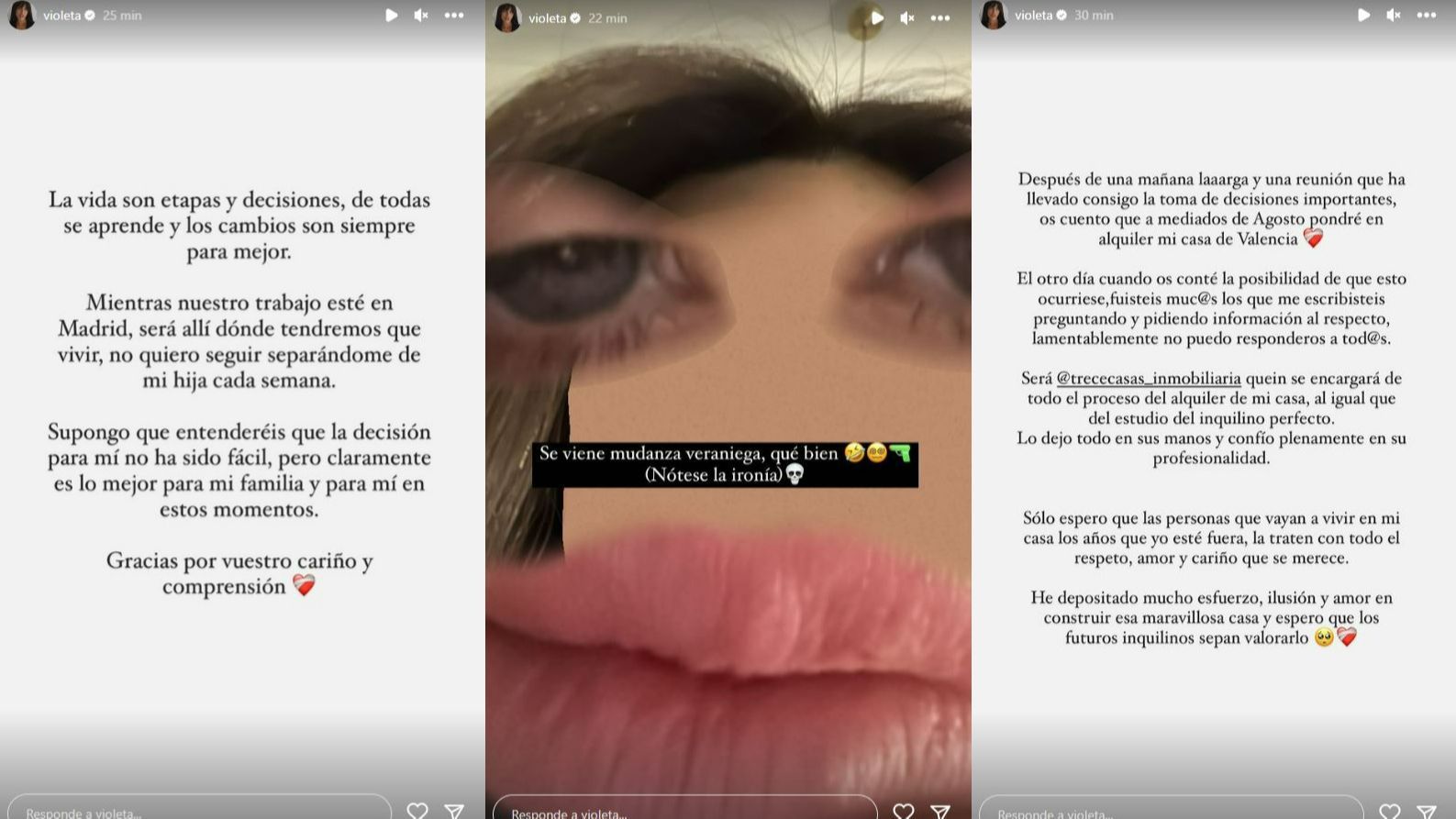 Violeta Mangriñán comunica oficialmente que ha puesto su casa de Valencia en alquiler