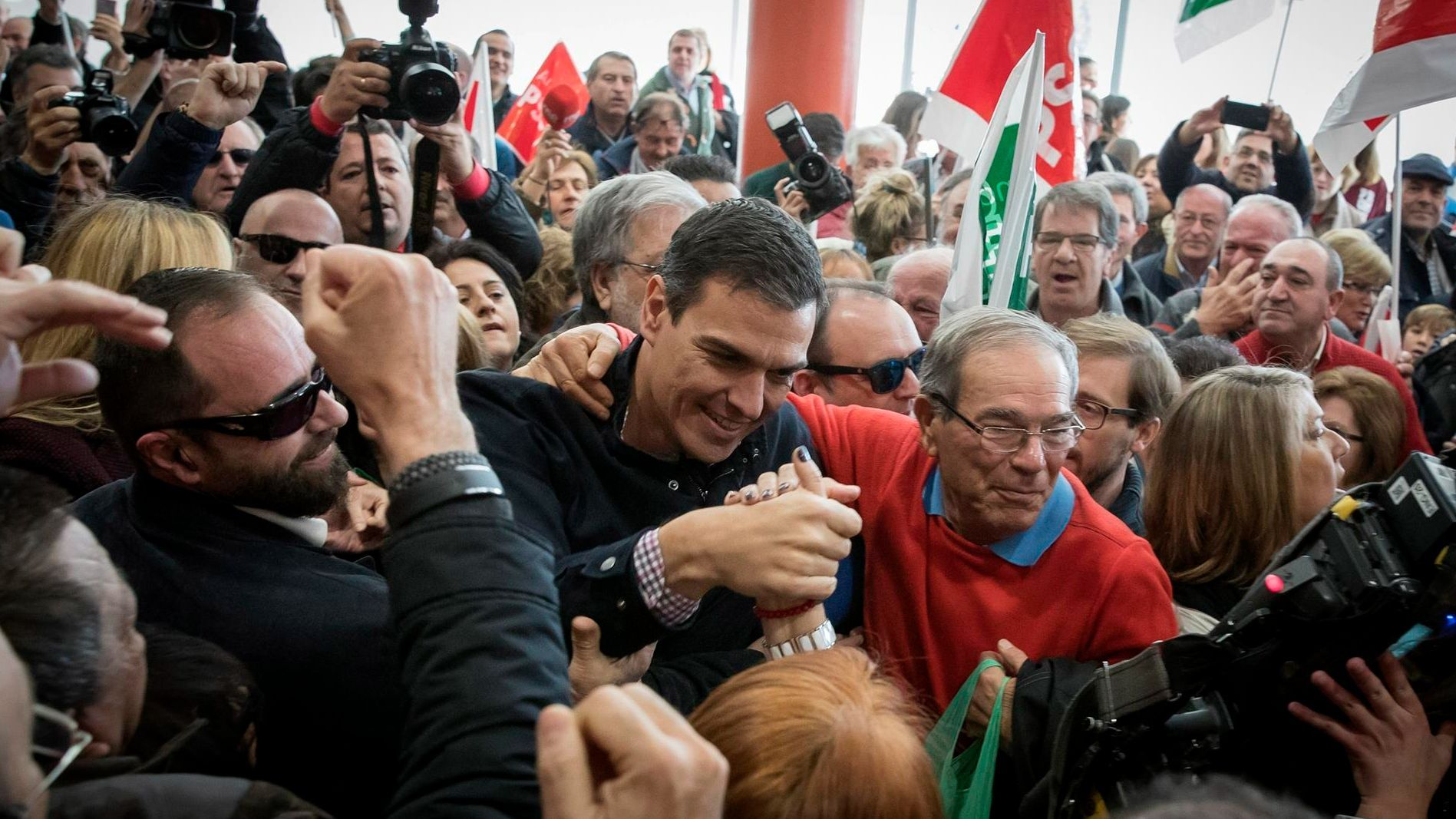 Sánchez en Dos Hermanas, el 28 de enero de 2017