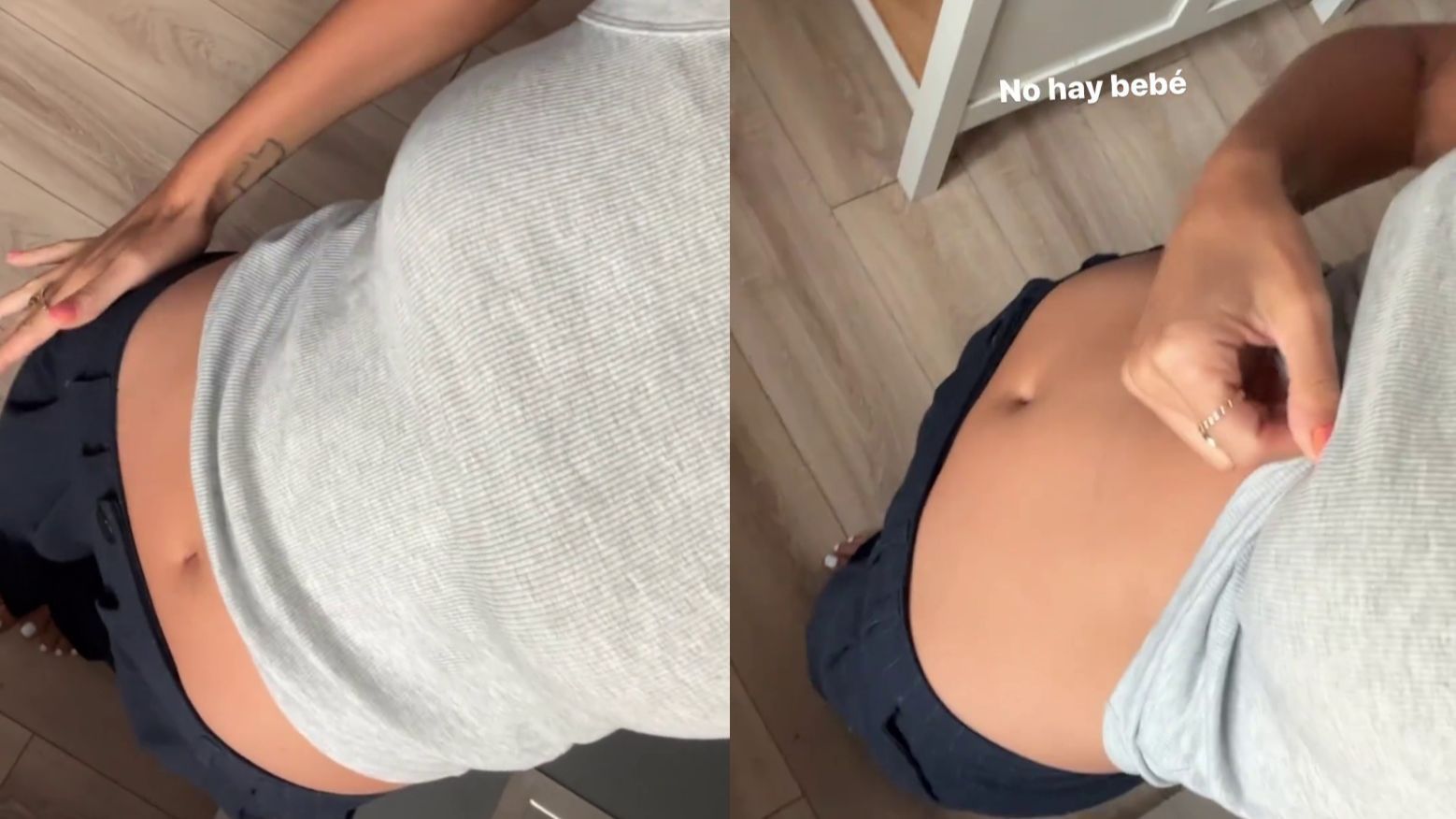 Susana Molina enseña su tripa para negar su embarazo