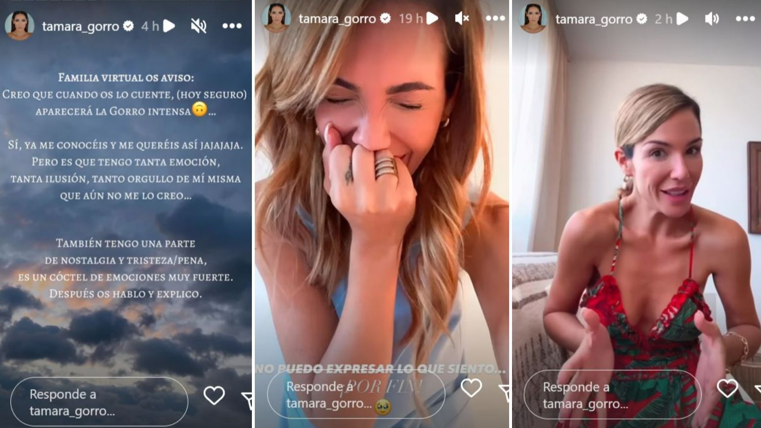 Tamara Gorro avanza a sus seguidores que tiene una importante noticia que dar