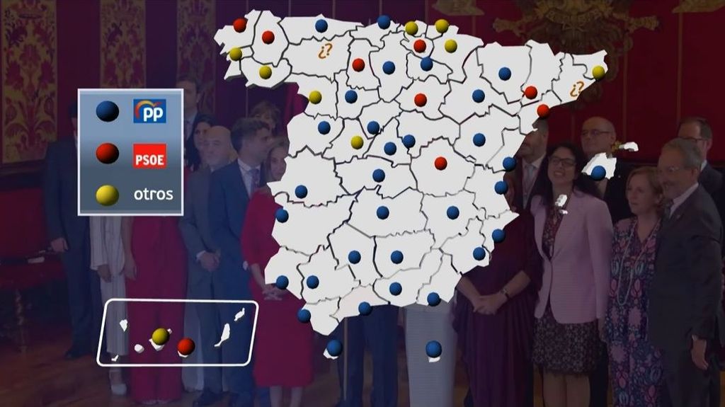 El PP tiñe de azul el mapa municipal: gobernará en 30 capitales de provincia