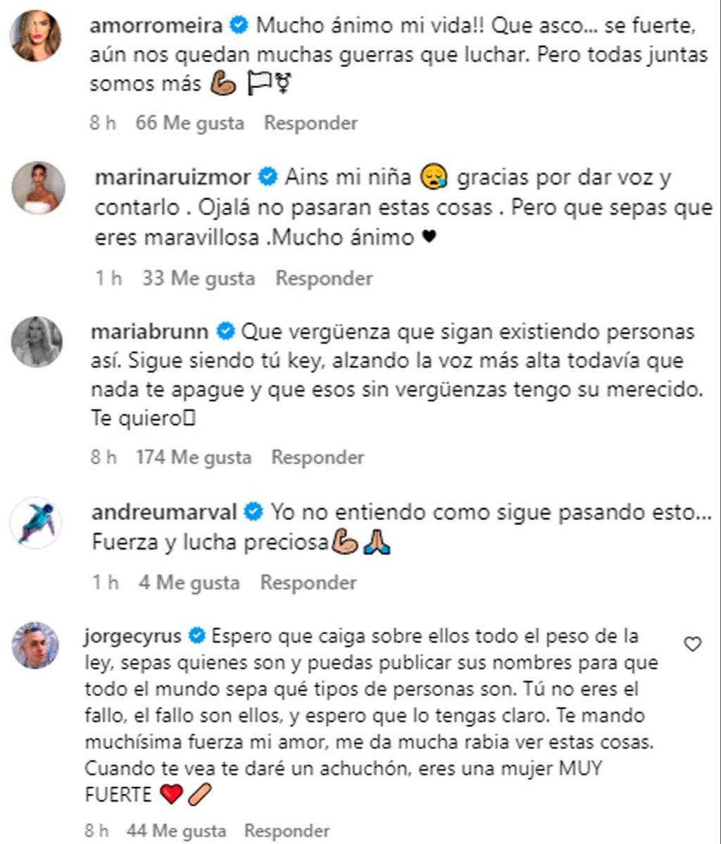 Reacciones a la agresión de Keyla