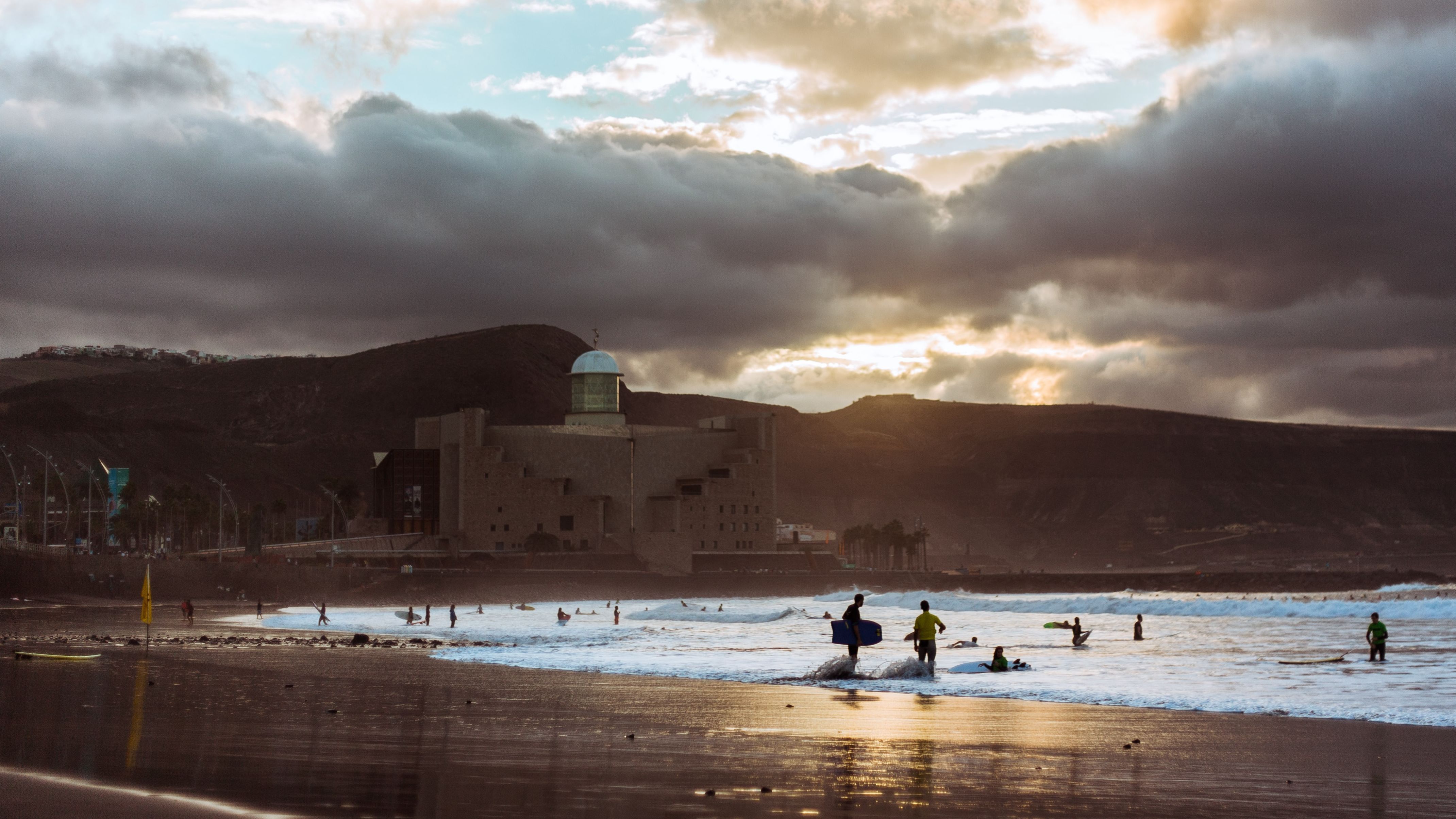 La playa de las Canteras, en Las Palmas de Gran Canaria