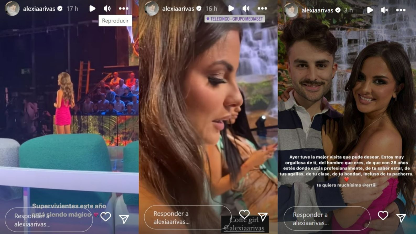 Alexia Rivas recibe la visita de su hermano en plató