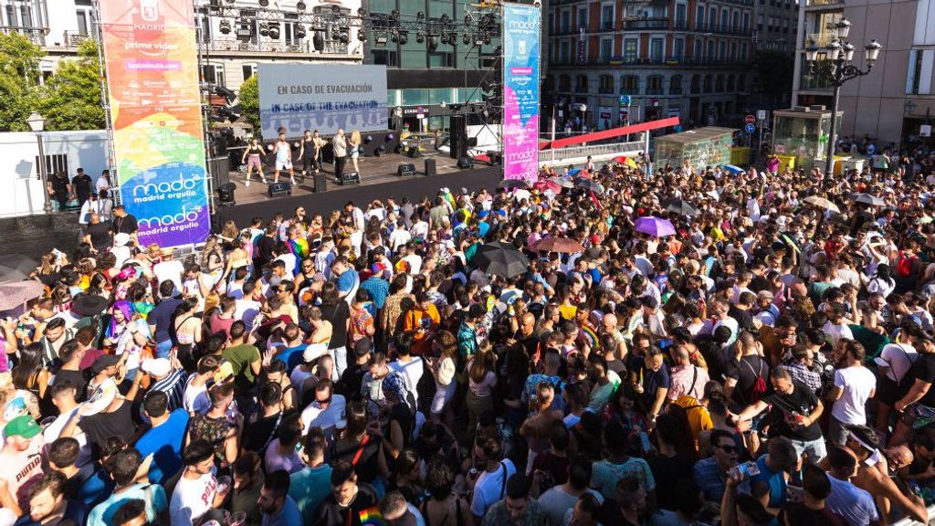 Celebración de MADO en las fiestas del Orgullo 2022 en la Plaza Pedro Zerolo, en Chueca