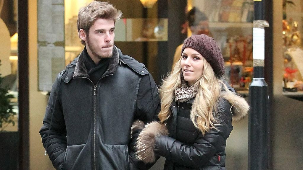 Edurne y David de Gea, paseando por Manchester en una imagen de 2012