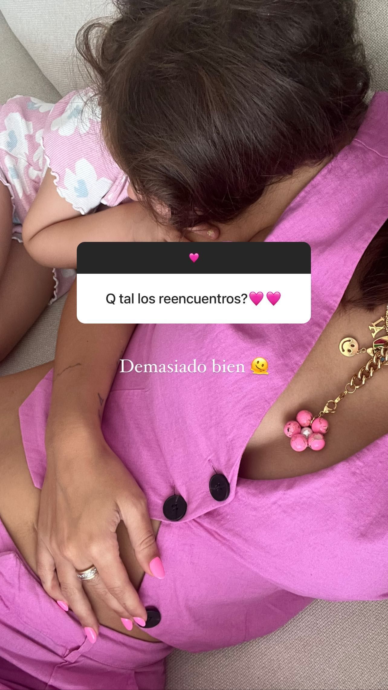 El feliz reencuentro de Laura Escanes con su hija Roma