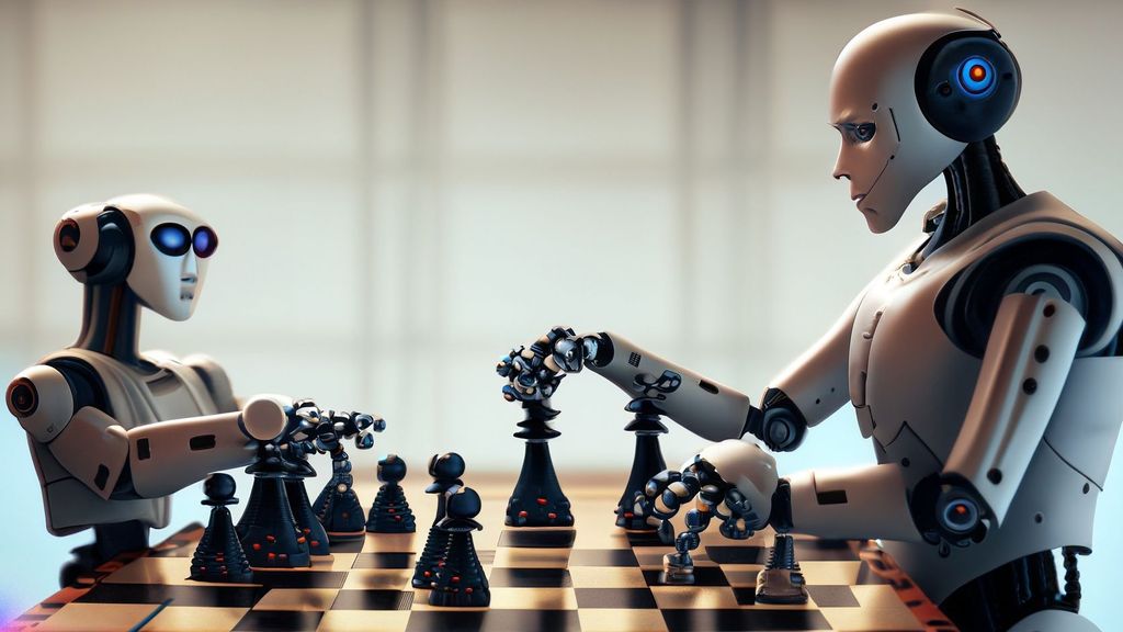 Robots juegan al ajedrez