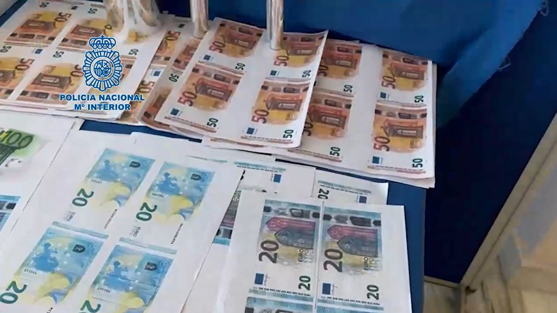 Billetes falsos de 20 y 50 euros