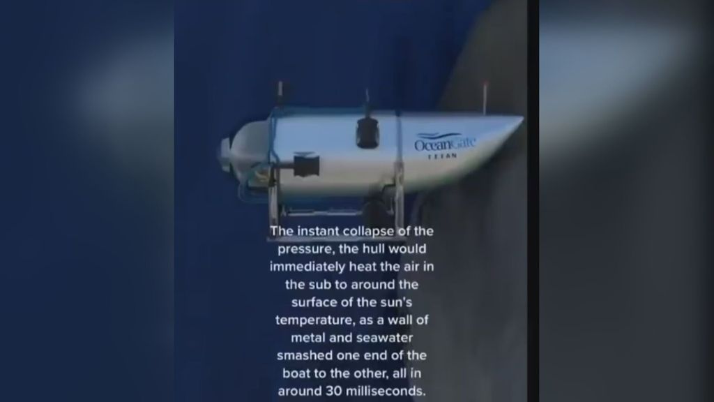 Submarino Titán: se hace viral una recreación de cómo pudo ser su implosión