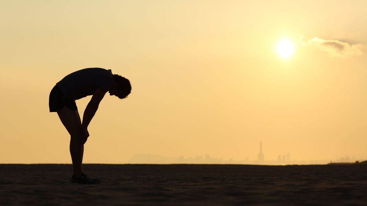 Imagen de archivo de un runner en un día de calor extremo