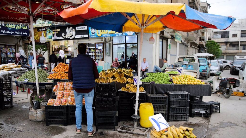 Imagen de archivo de un mercado en Idlib, Siria