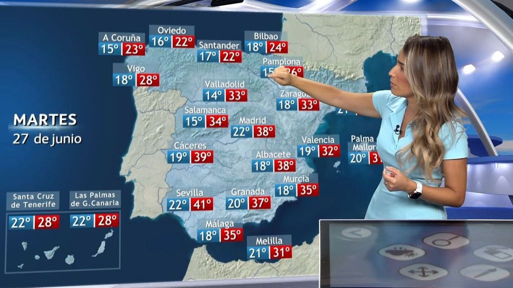 Temperaturas extremadamente altas para el martes