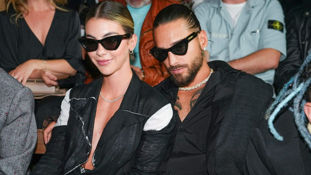 Maluma y Susana Gómez, en la Paris Fashion Week, la semana pasada