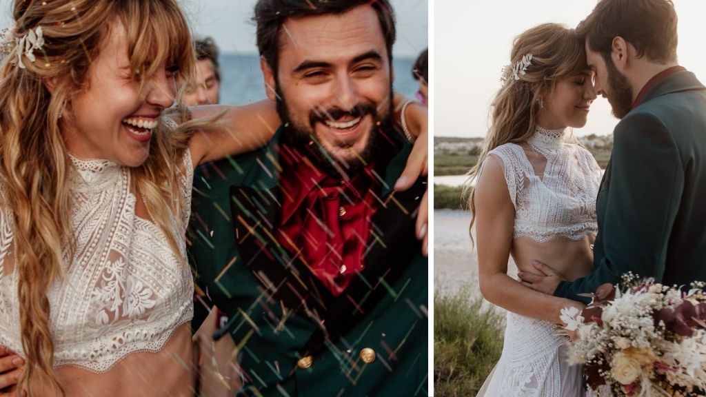 Tres enlaces y mucho "rock and pop", así fueron las bodas de Andrea Guasch y Rosco