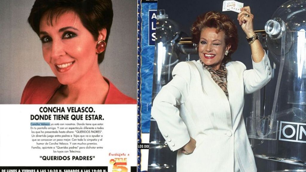 Concha y Carmen en su época de presentadoras de Telecinco