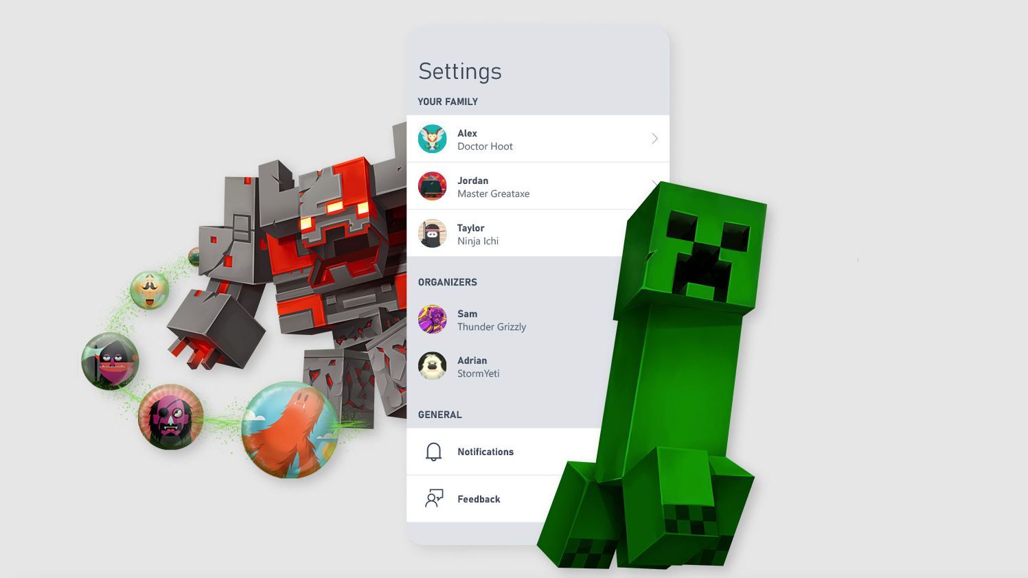 Aplicación de configuración familiar de Xbox
