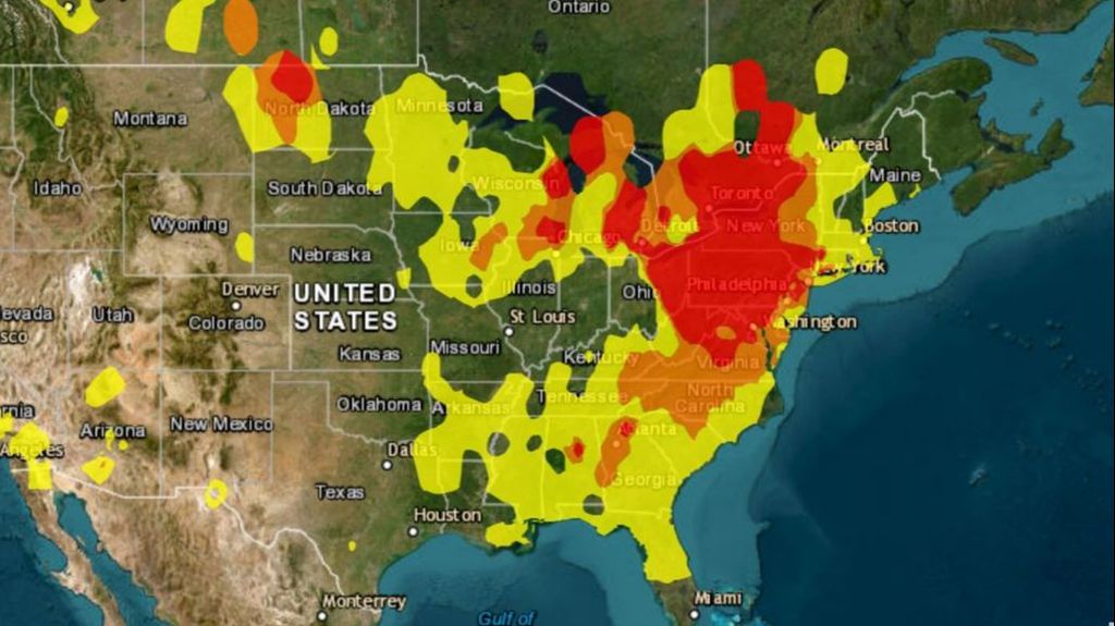 Estados en alerta por la mala calidad del aire en Norteamérica