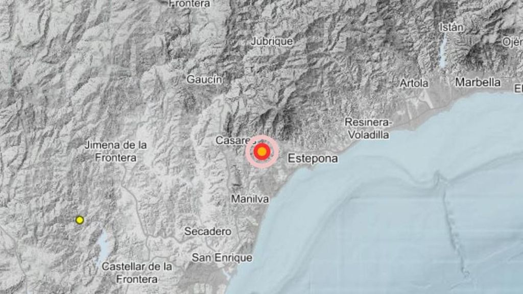 Registrado un terremoto de magnitud 3 con epicentro en Casares (Málaga)