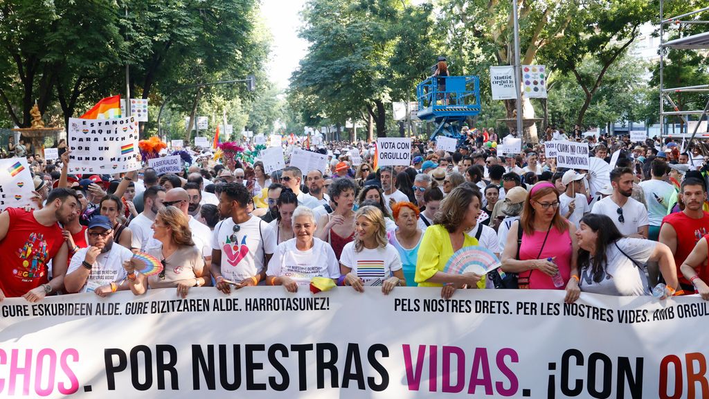 Yolanda Díaz, Ione Belarra o Irene Montero, entre los políticos asistentes al Orgullo LGTBIQ+ 2023