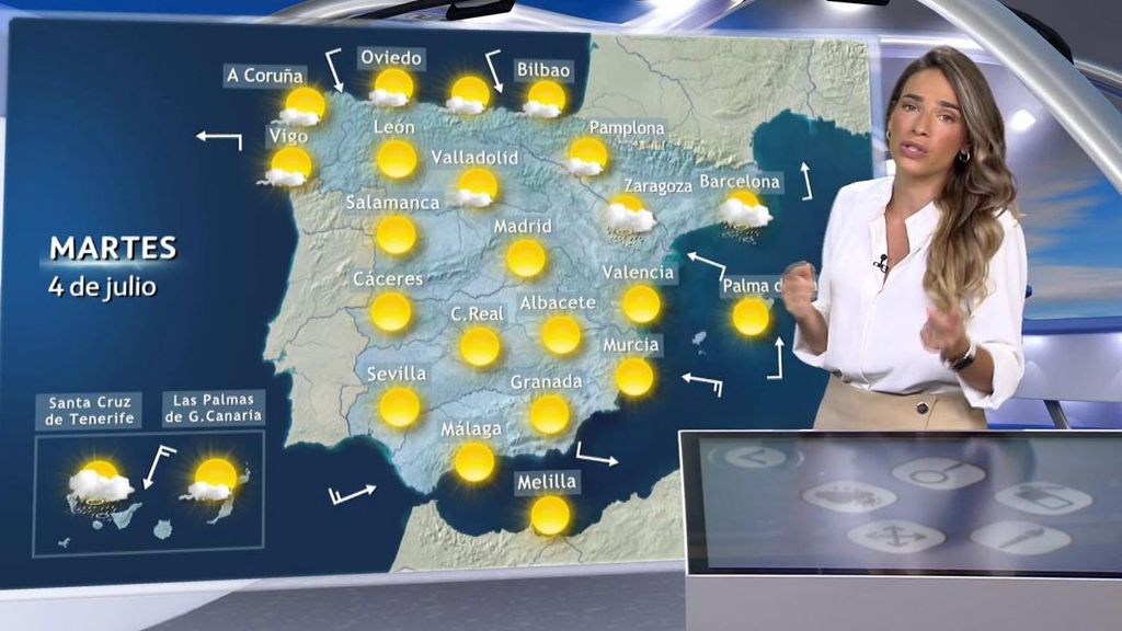 La Aemet prevé calor intenso en el sur de España y tormentas en el noreste el martes