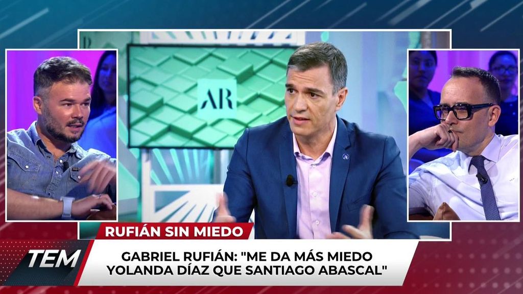 Gabriel Rufián y Risto Mejide hablan sobre la entrevista de Pedro Sánchez en 'El programa de Ana Rosa'