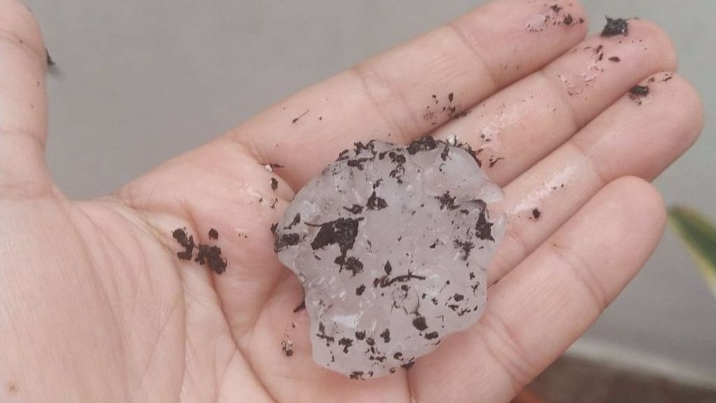 Granizo del tamaño de una nuez caído en Valencia