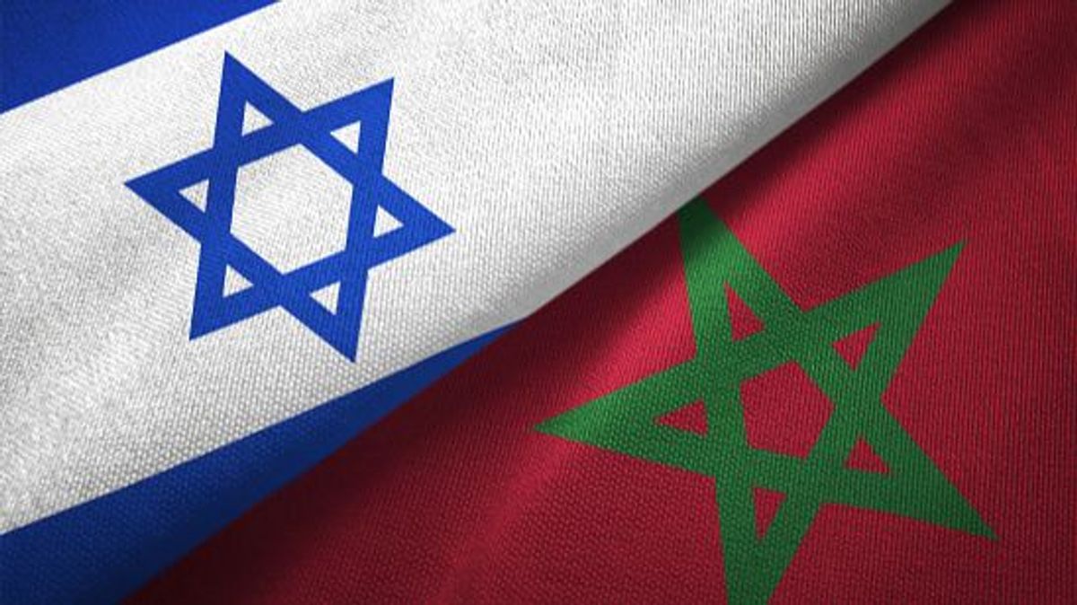 Banderas de Marruecos e Israel